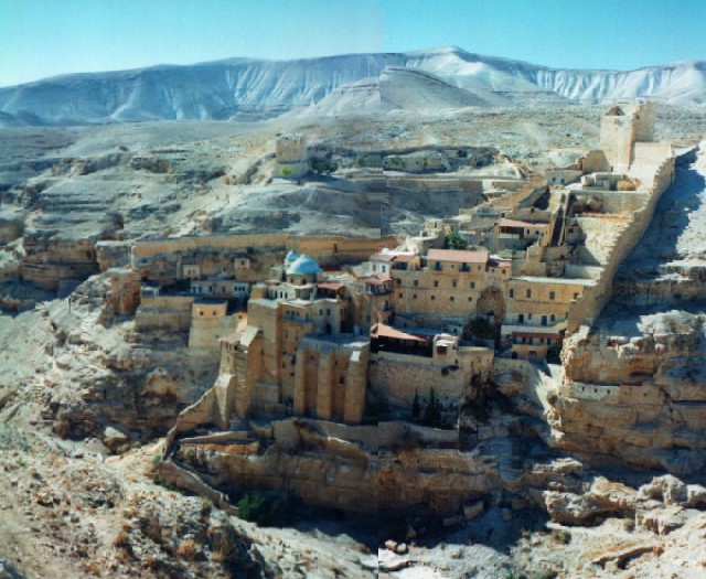 Monestary in Judean Desert.    Click to go back.